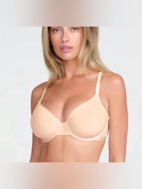 NWT CUUP Women’s Bra The Demi T-Shirt Bra Mesh Sand 34F Spacer Sheer Underwire